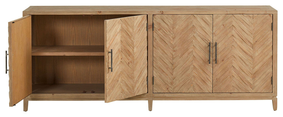 Bronx 84" 4-Door Sideboard, Brown