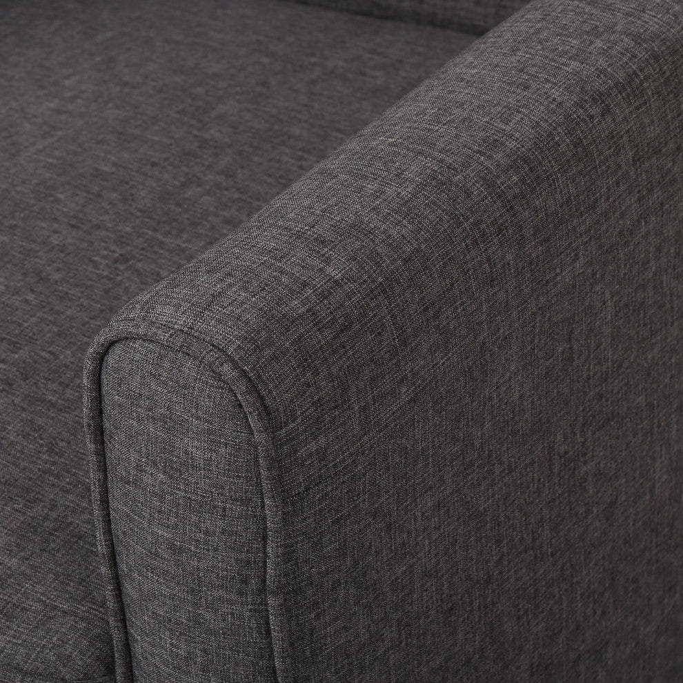 GDF Studio Hinus Indoor Upholstery Club Chair Recliner, Smoky