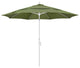 11' Matted White Collar Tilt Crank Aluminum Umbrella, Terrace Fern Olefin