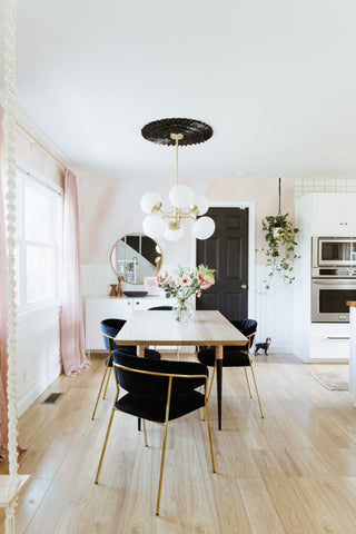 Estee 6-Light Chandelier, Opal Etched Glass, Finish: Aged Brass