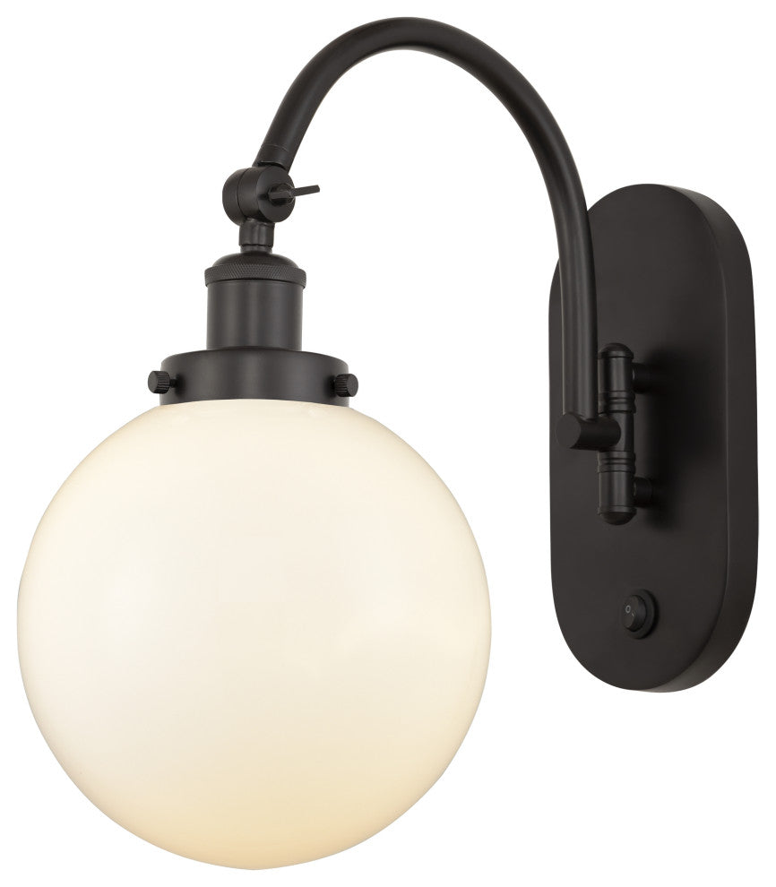Innovations 918-1W-OB-G201-8-LED 1-Light Sconce, Oil Rubbed Bronze