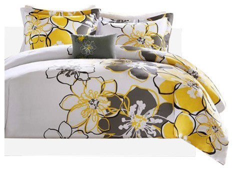 Mi Zone Peach Skin Printed Comforter 3Pcs Set, Twin/Twin Xl
