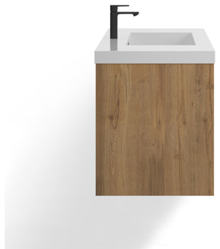 The Daria Bathroom Vanity, White Oak, 42", Single Sink, Wall Mount
