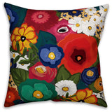 Modern Summer Garden 18"x18" Outdoor Throw Pillow