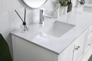 72" Double Bathroom Vanity, White