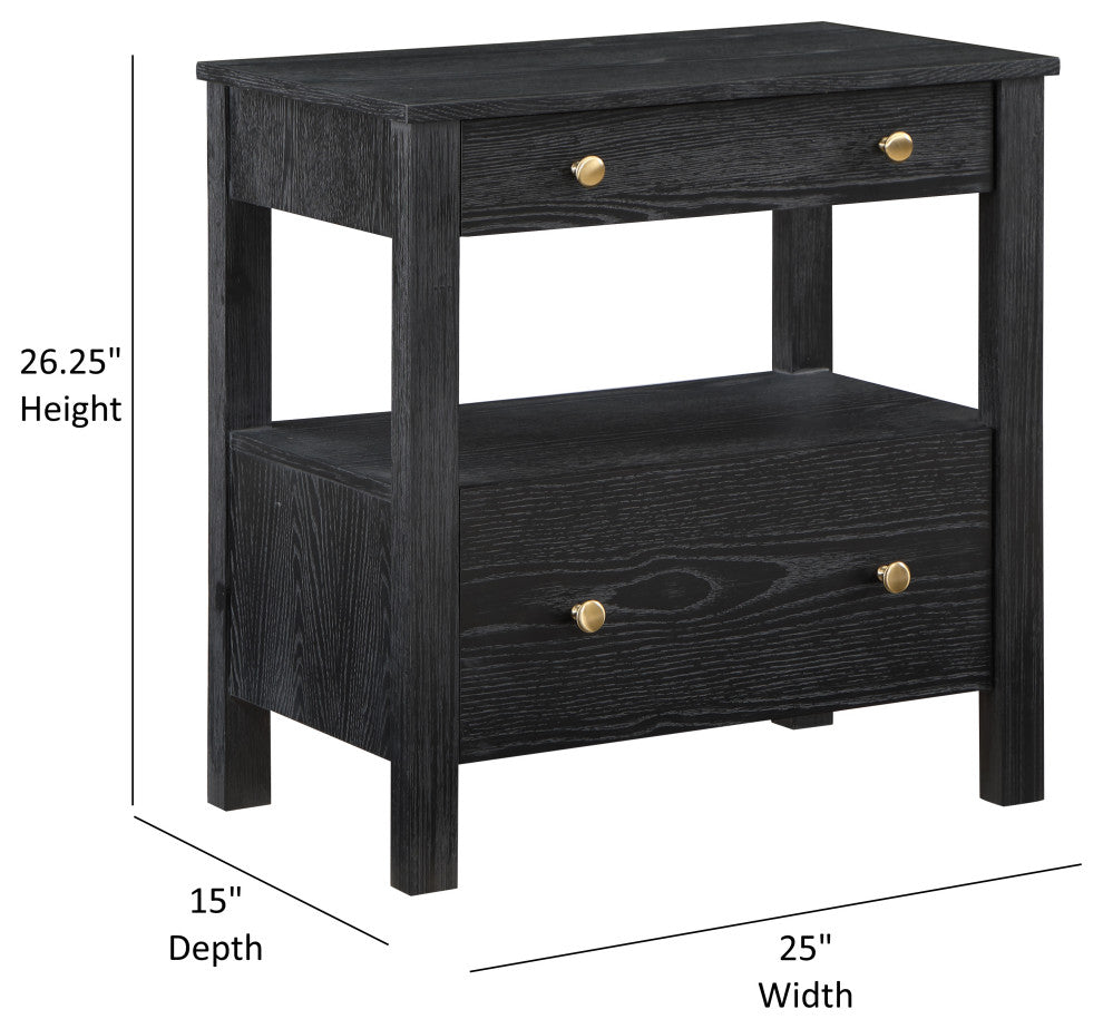Delano 2 Drawer Nightstand