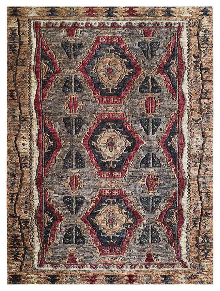 HAND KNOTTED SUMAK JUTE ECO-FRIENDLY SOLID AREA RUGS,Multicolor,Oriental,Outdoor, [Rectangle] 5'x8'