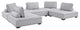 Saunter Tufted Fabric Fabric 5-Piece Sectional Sofa Light Gray -5210