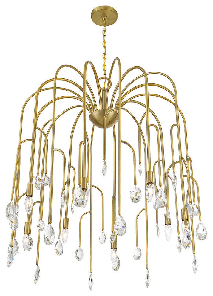 Anholt 8-Light Chandelier, Noble Brass