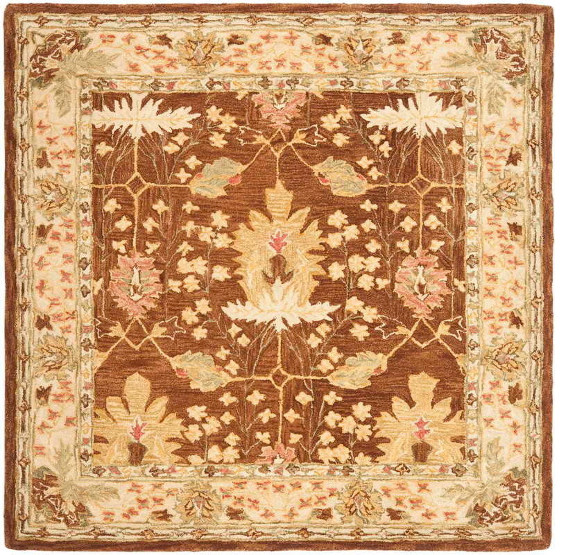 Safavieh Anatolia an540b Rug, Brown, 6'0"x6'0" Square