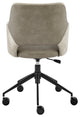 Darcie Office Chair, Light Taupe Fabric, Light Gray Leatherette and Black Base