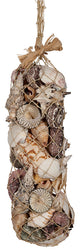 Natural Seashells in Natural Abaca Sock, Set of 2, Assorted