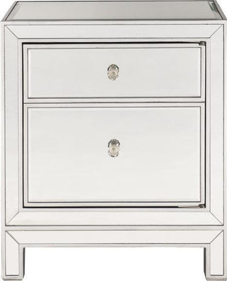 Antique Silver Wood Nightstand