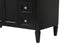 Home Living Vanity with Carrara White Marble Countertop, Black, 48", Single Sink