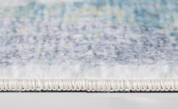 6"x9" Blue Yellow Abstract Sky Area Rug