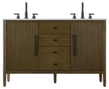 Home Living 54" Double Bathroom Vanity, Hazel Oak