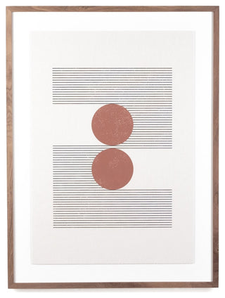 Woodblock The Hug Beige Roseanne