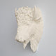 Faux Taxidermy Bison Head Wall Mount, Ivory