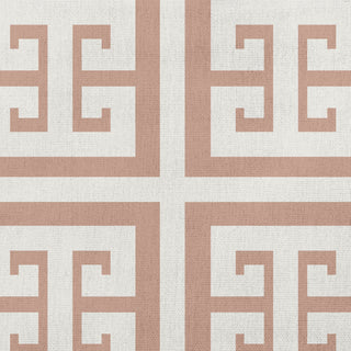 18x18" Greek Key Patterned Nautical Decorative Indoor Pillow, Mauve