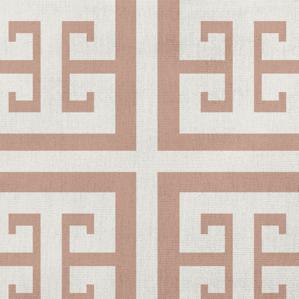 18x18" Greek Key Patterned Nautical Decorative Indoor Pillow, Mauve