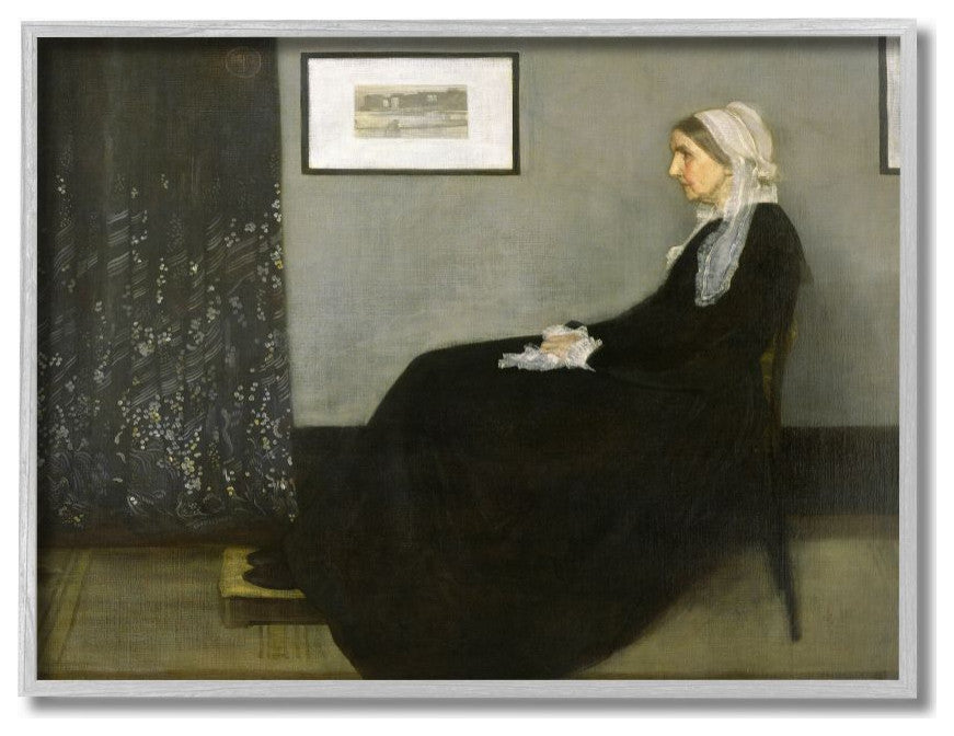 Whistlers Mother Yellow Black Classical Painting, 16"x20"