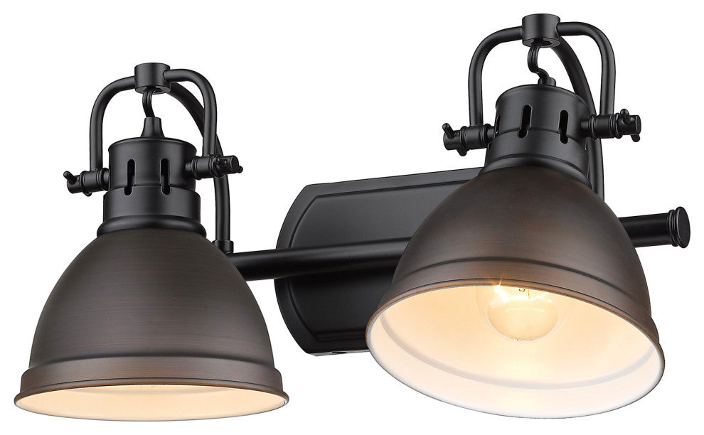 Duncan 2-Light Bath Vanity With Rubbed Bronze Shade
