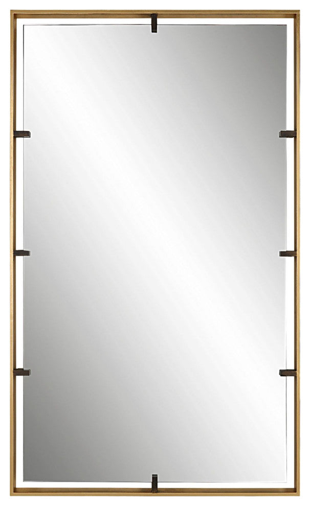 Uttermost 09754 Egon 29-7/8" W x 50" H Rectangular Framed - Warm Gold / Bronze