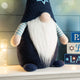 25.5"H Fabric Hanukkah Gnome Standing Decor
