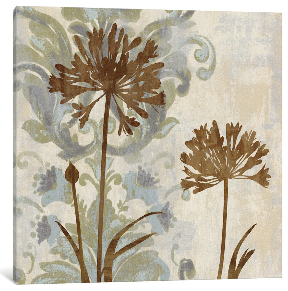 "Floral Oasis I" by Erin Lange, Canvas Print, 12"x12"