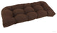 42"x19" U-Shaped Twill Tufted Settee/Bench Cushion, Chocolate