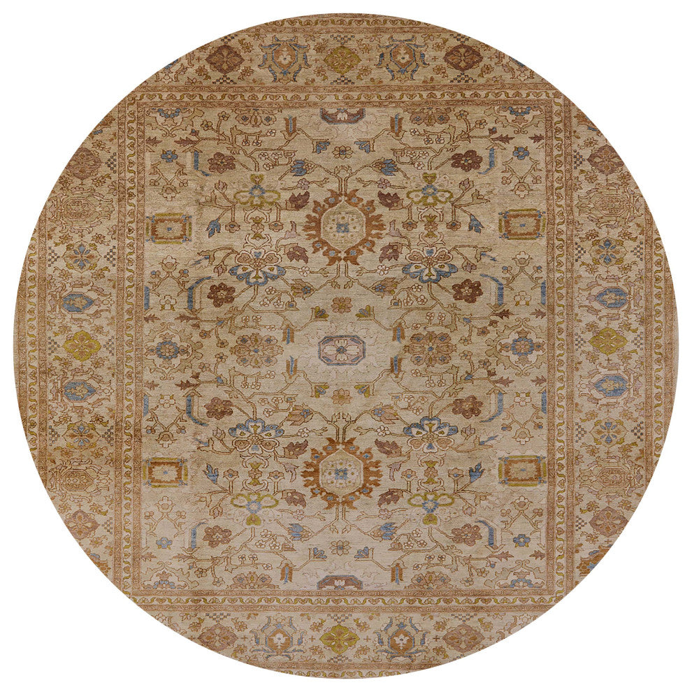 Ahgly Company Indoor Round Mid-Century Modern Area Rugs, 5' Round
