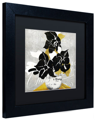 Color Bakery 'Georgette I' Art, Black Frame, Black Matte, 11"x11"