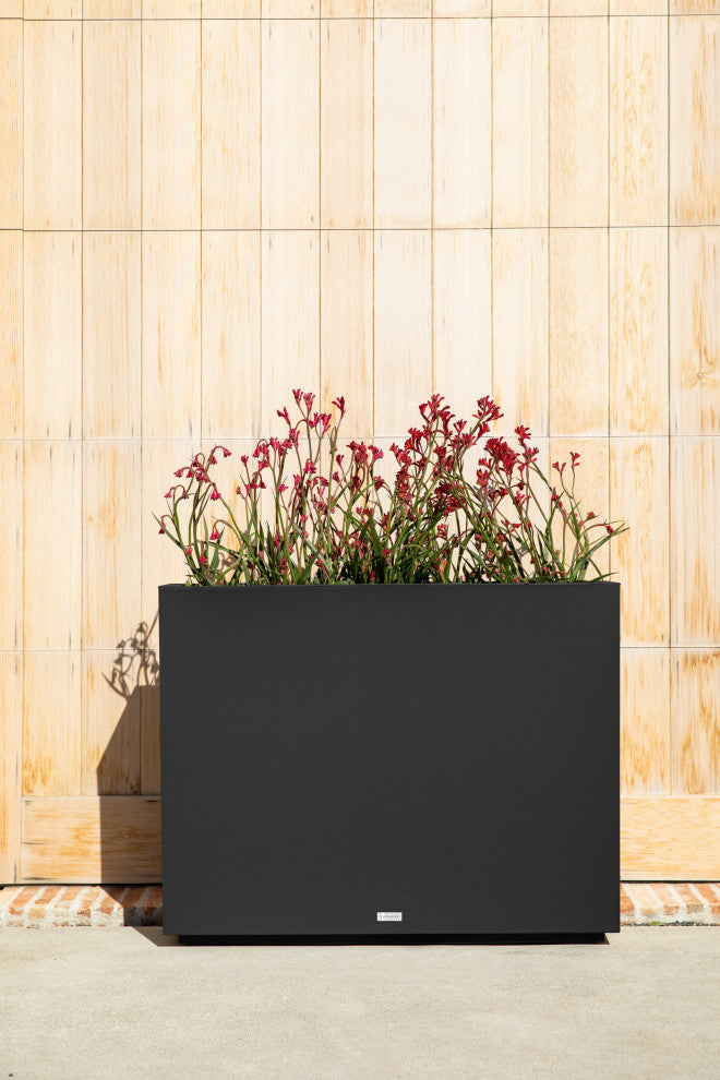 Veradek Block Series Span Planter, Black, Medium