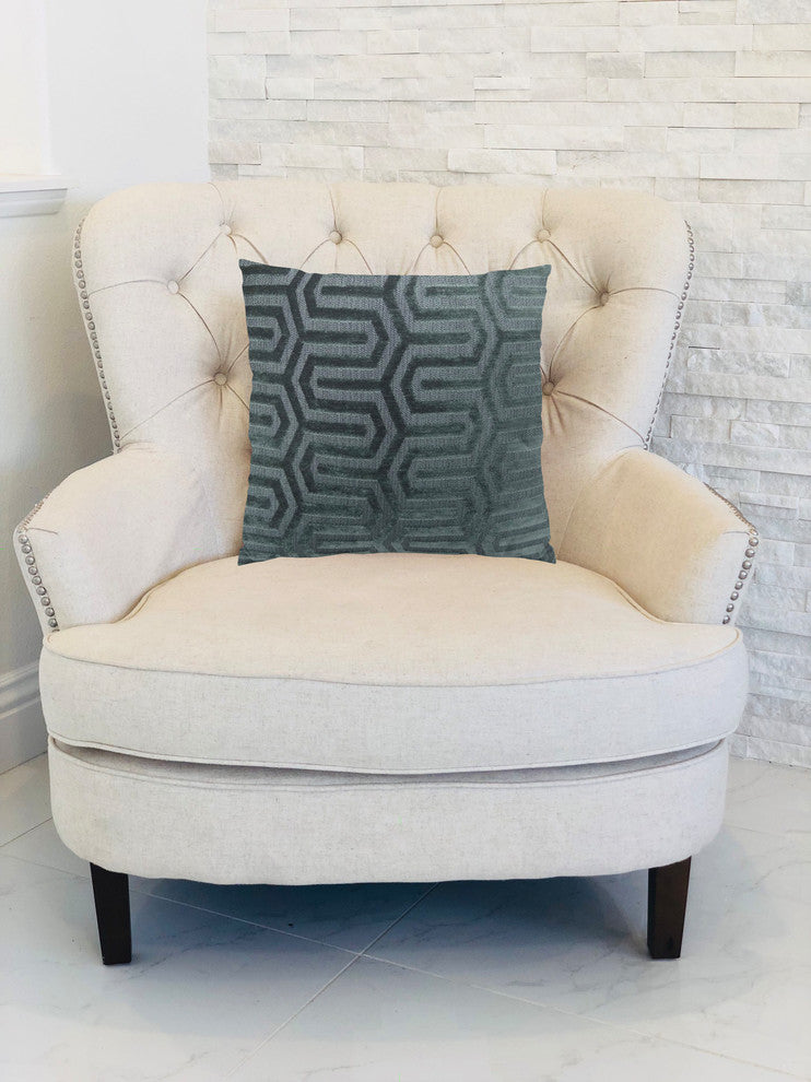 Plutus High Path Handmade Throw Pillow, Double Sided 24"x24"