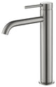 Circular Brass Single Handle Bathroom Faucet KBF1009, Brush Nickel, Without Drai