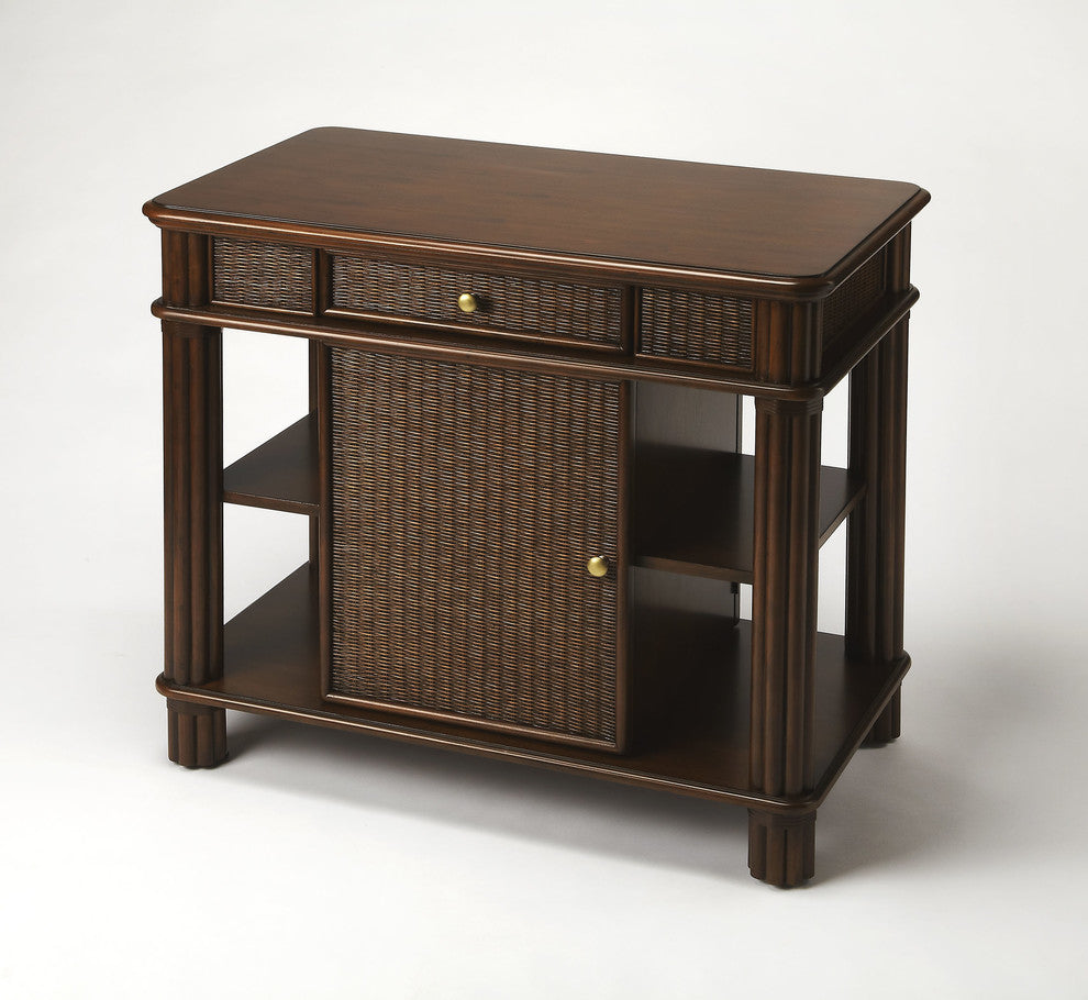 Butler Falmouth Rattan Kitchen Island