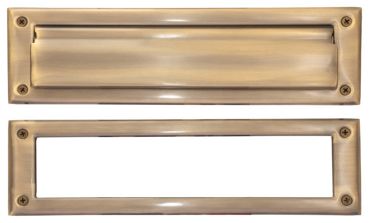 Mail Slot 3-5/8"x13", Antique Brass