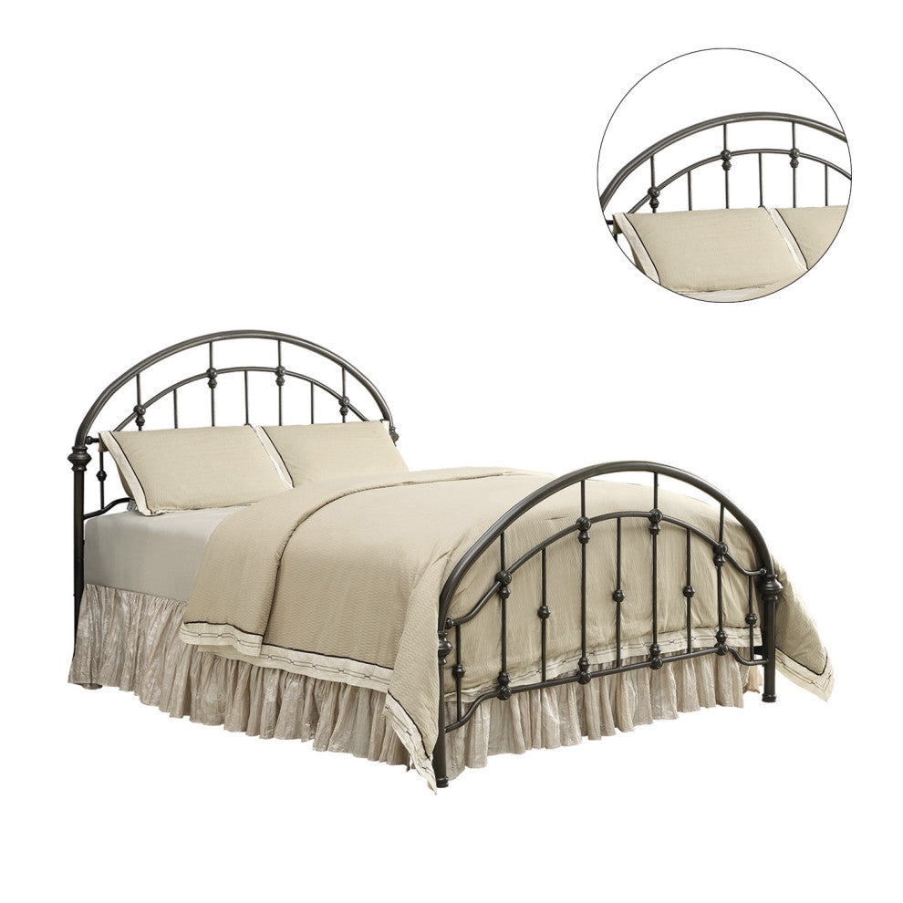 Full Size Metal Bed, Dark Bronze