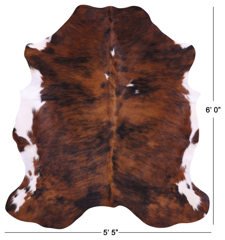 Brindle Natural Cowhide Rug 6' 0" X 5' 5" C1734