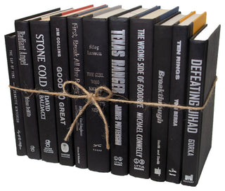 Decorative Books - Onyx & Silver Book Bundle - 1 foot of Black Books