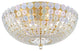 Floral Park 1 Light Flush Mount, Aged Brass, Iridescent Glass