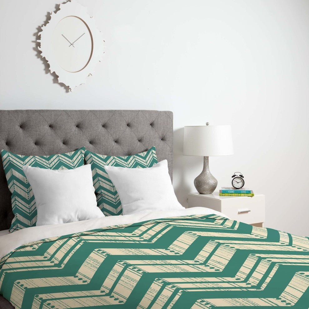 Deny Designs Heather Dutton Weathered Chevron Duvet Cover - Lightweight