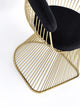 Swell Gold Dining Chair Arm Chair, Black