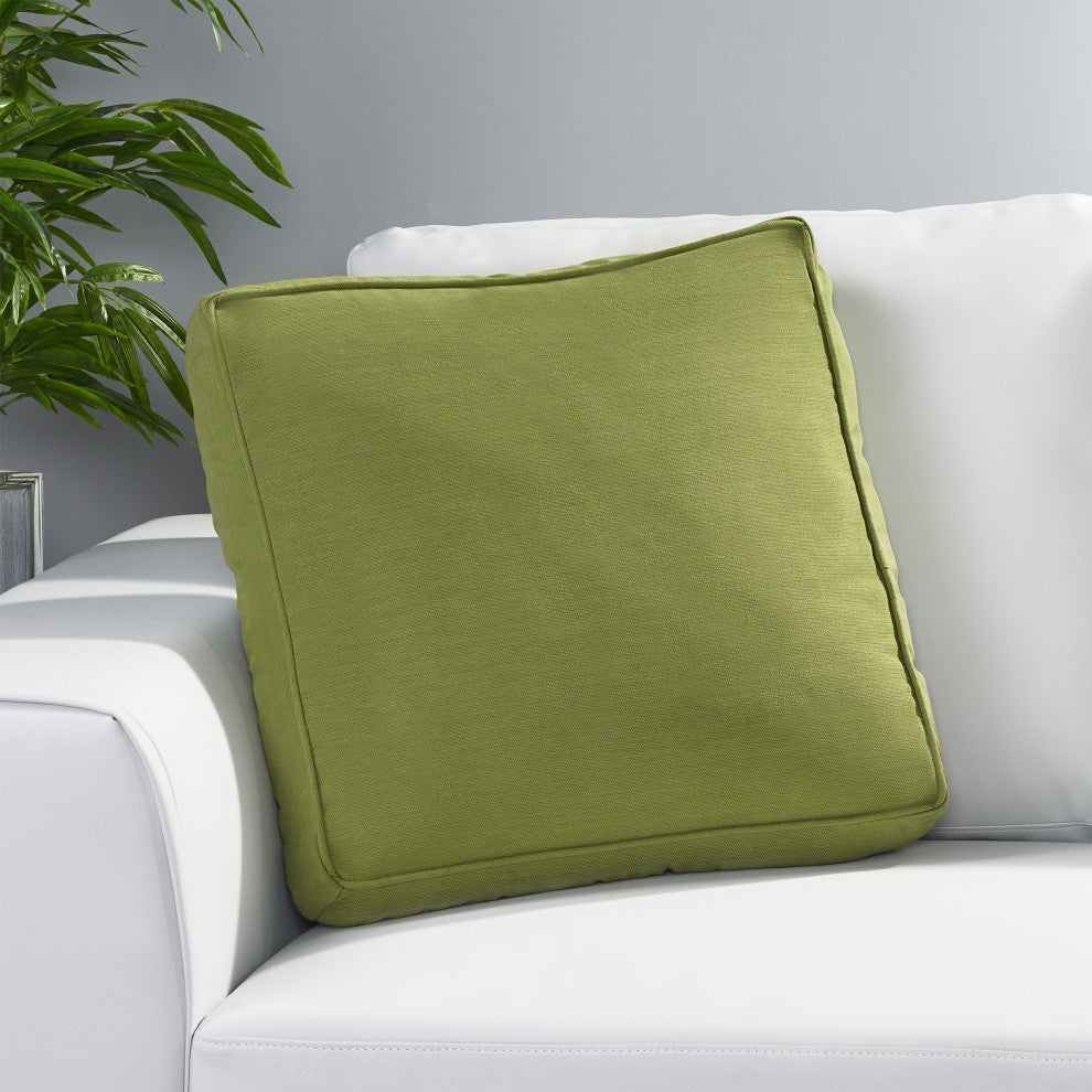 Bernadette Indoor Square Water Resistant 18" Throw Pillow, Green