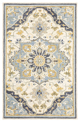 Oriental Weavers Alfresco Collection Blue/ Ivory Oriental Indoor Area Rug 5'X8'
