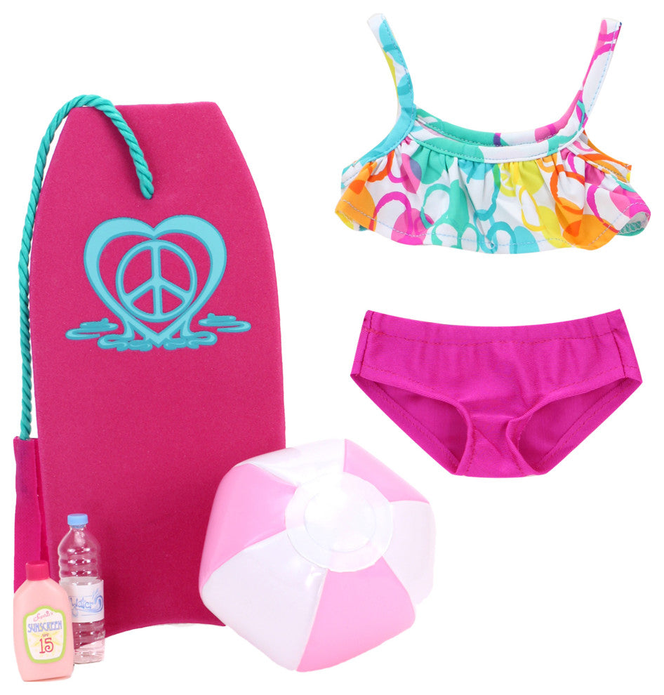 Bikini and Beach Accessories Set for 18" Doll