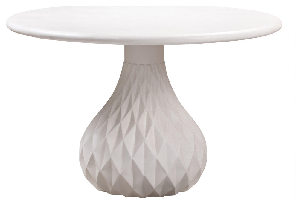 Tulum Ivory Concrete Dining Table - Ivory