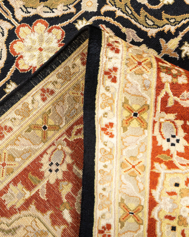 Mogul, One-of-a-Kind Hand-Knotted Area Rug Black, 9'2"x12'2"