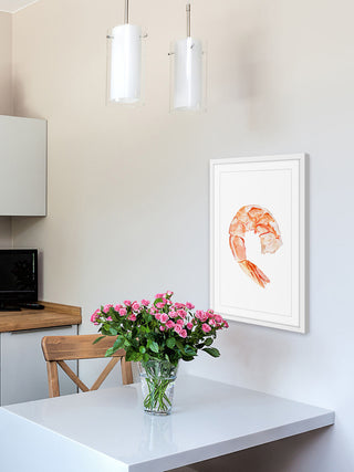 "Crevette" Framed Painting Print, 16"x24"