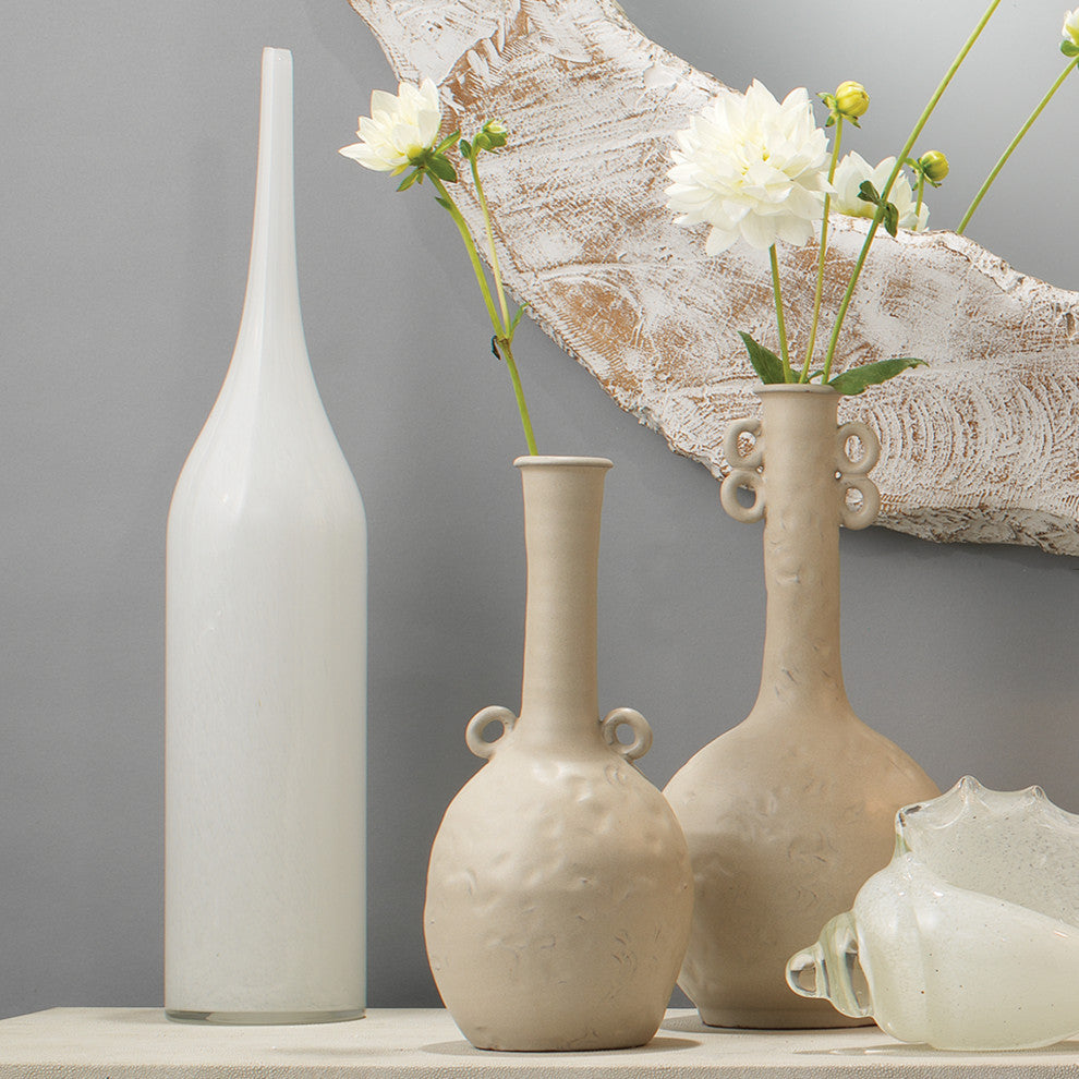 Pixie Vases, White Glass, 3-Piece Set
